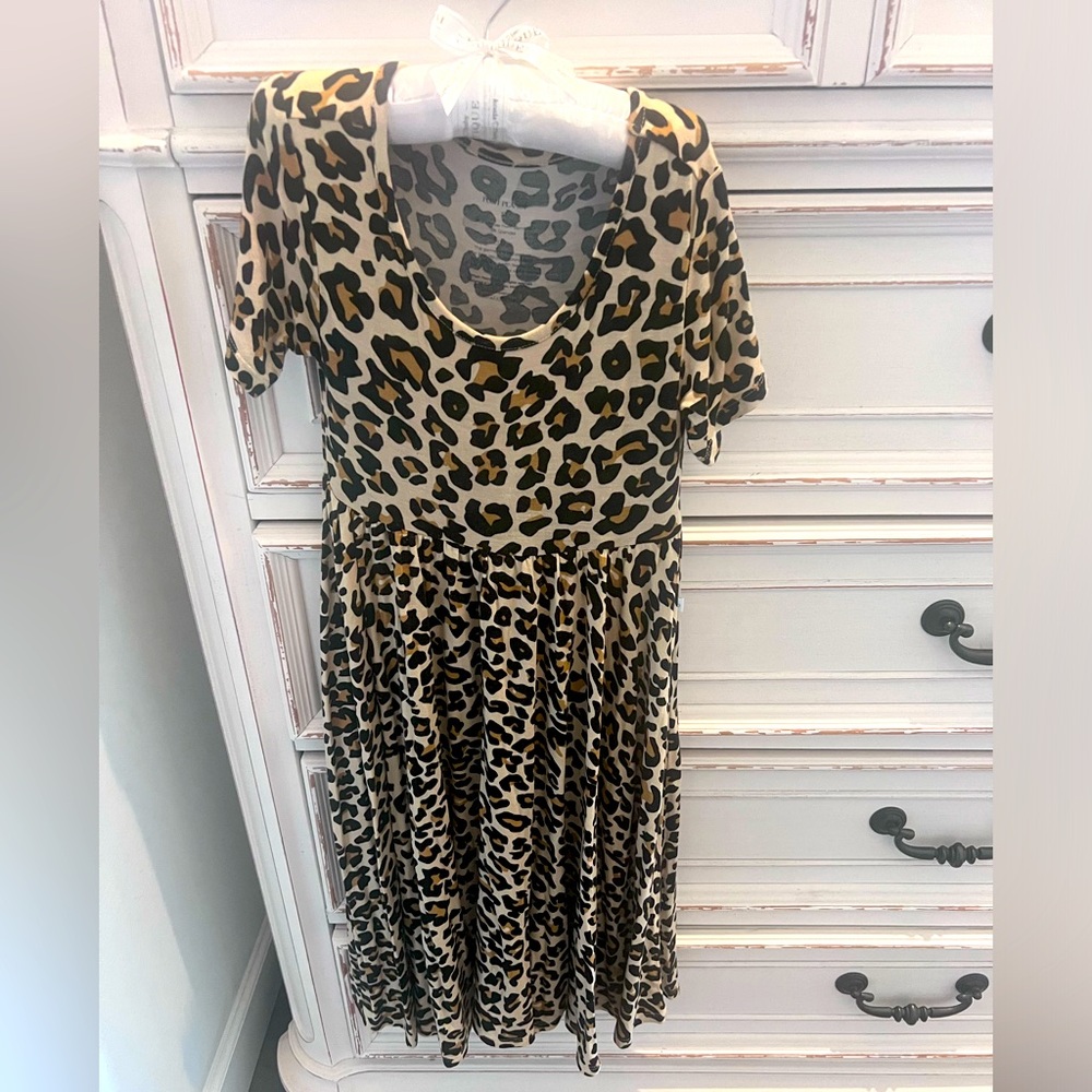 Posh peanut leopard girls dress in size 5T
